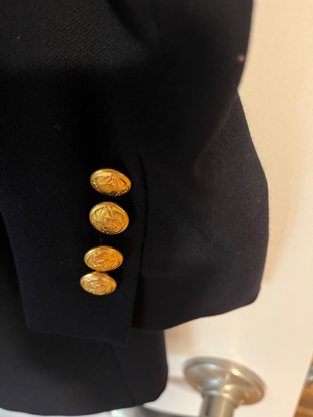 RALPH LAUREN NAVY BLUE CRESTED DOUBLE BREASTED BLAZER SIZE 10 - Picture 3 of 5